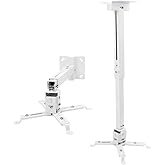 Alexvyan Heavy Duty - 1 feet to 2 feet/Foot (12 inch to 24 inch) Adjustable Projector Ceiling and Wall Mount Kit Bracket Stan